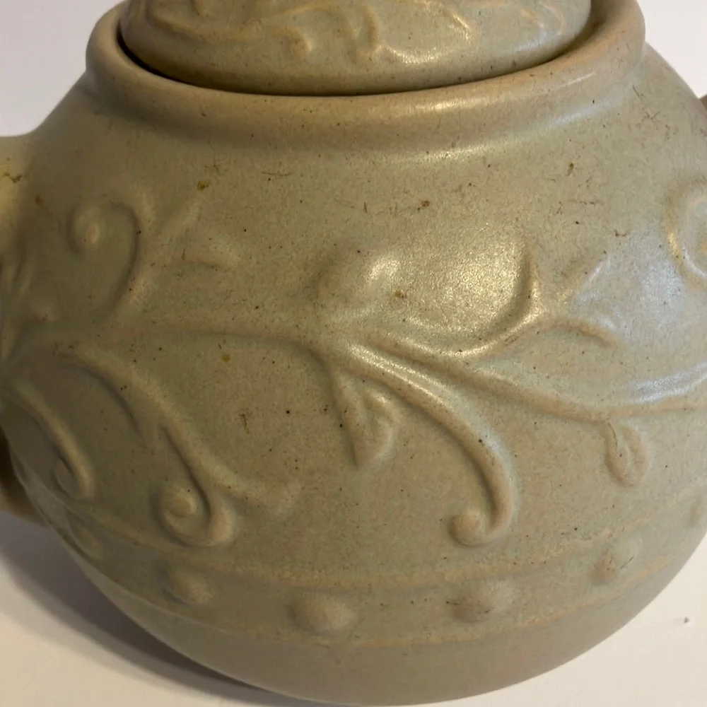 Vintage Tan‎ Large-vine Stoneware Teapot